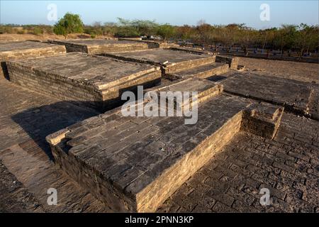 Lothal fu uno dei siti più meridionali dell'antica civiltà della Valle dell'Indo, situata nella regione di Bhal, nello stato indiano del Gujarat, in India. Foto Stock