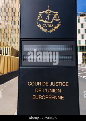 Corte di giustizia dell'Unione europea, CURIA, CGCE, Kirchberg-Plateau quartiere europeo, Lussemburgo Foto Stock