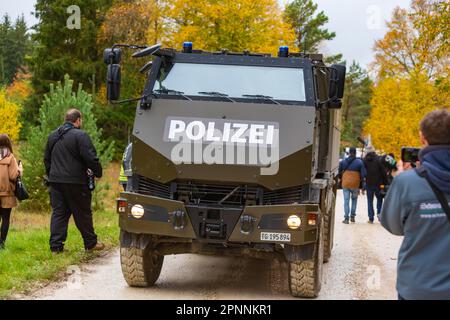 BWTEX esercizio, polizia e Bundeswehr prova la lotta contro i terroristi insieme. Anche le forze speciali della Svizzera partecipano al più grande Foto Stock