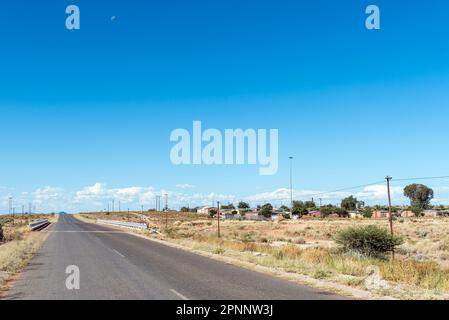 Marydale, Sud Africa - Febbraio 28 2023: Un comune vicino alla strada R383 a Marydale, nella Provincia del Capo Settentrionale Foto Stock