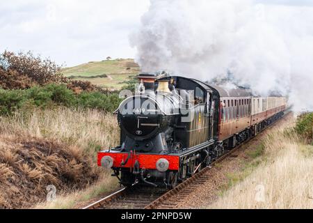 Una locomotiva a vapore ad un gala a vapore della North Norfolk Railway Foto Stock