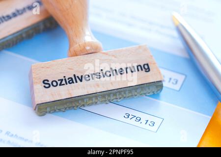 Timbro con iscrizione Social Security Foto Stock