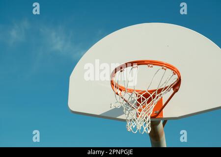 Canestro da basket al Riis Park, Queens, New York Foto Stock