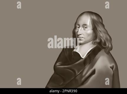 Blaise Pascal, 1623 – 1662, matematico e teologo cattolico francese Foto Stock