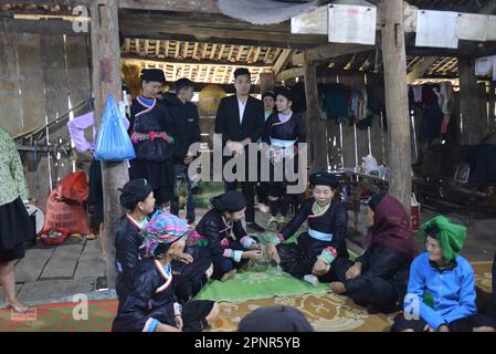 Matrimonio di Giay etnico inMeo Vac. Ha Giang, Vietnam Foto Stock