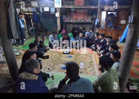 Matrimonio di Giay etnico inMeo Vac. Ha Giang, Vietnam Foto Stock