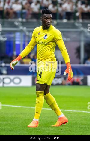 Milano, Italia. 07 settembre 2022. UEFA Champions League 2022-23. Inter VS Bayern Munchen 0-2. 24, Andre ONANA, portiere Inter. Foto Stock