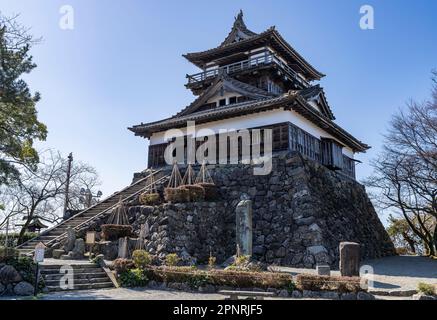 Castello di Maruoka nella prefettura di Fukui, Giappone. Foto Stock