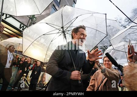 Jude Law partecipa alla prima mondiale di Peter Pan & Wendy, al Curzon Mayfair di Londra. Data immagine: Giovedì 20 aprile 2023. Foto Stock