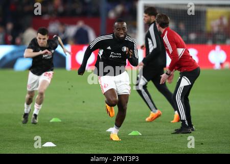 Roma, Italia. Aprile 20, 2023. Feyenoord Warm-up prima della partita di calcio UEFA Europa League 2023, quarti di finale, COME Roma vs Feyenoord allo stadio olimpico di Roma. Credit: Independent Photo Agency/Alamy Live News Foto Stock