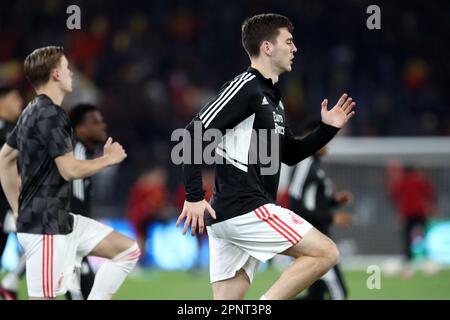 Roma, Italia. Aprile 20, 2023. Feyenoord Warm-up prima della partita di calcio UEFA Europa League 2023, quarti di finale, COME Roma vs Feyenoord allo stadio olimpico di Roma. Credit: Independent Photo Agency/Alamy Live News Foto Stock