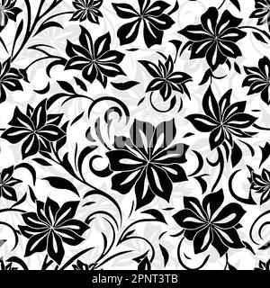 Motivo a ripetizione Arabesque Azalea fiore senza cuciture. Sfondo dell'illustrazione vettoriale Illustrazione Vettoriale