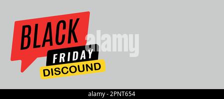 Download gratuito banner del Black Friday. Volantino Black Friday. modello banner sconto. Illustrazione Vettoriale