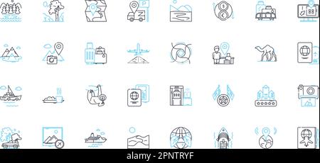 Icone lineari terminali impostate. Riga di comando, Console, prompt, Shell, terminale, Scripting, vettore di linea Unix e segnali concettuali. Linux,Codice,struttura script Illustrazione Vettoriale