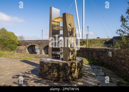 19.04.023 Lancaster, Lancashire, UK.Lancaster è stata la prima città a dedicare un memoriale a ciascuno di quei popoli africani che hanno perso la loro libertà, e al Foto Stock