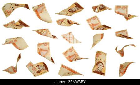 3D Stack di 1000 note nigeriane di Naira Foto Stock