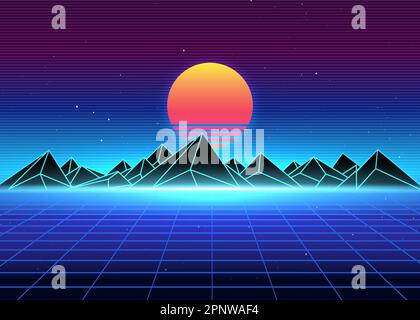 80, 80s, 90s, astratto, estetico, arte, background, club, computer, cyberpunk, design, digitale, disco, dj, elettronico, futuro, futuristico, gioco Illustrazione Vettoriale