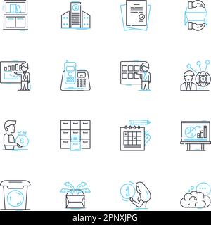 Set di icone lineari social nerk. Facebook, Twitter, Instagram, LinkedIn, Snapchat, TikTok, WhatsApp vettore di linea e segnali concettuali. Pinterest, Reddit Illustrazione Vettoriale