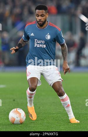 Roma, Lazio. 20th Apr, 2023. Danilo di Feyenoord durante la partita della UEFA Europa League COME Roma contro Feyenoord allo stadio Olimpico di Roma, 20th aprile 2023. $Fotografo01 di credito: Agenzia indipendente di foto/Alamy Live News Foto Stock