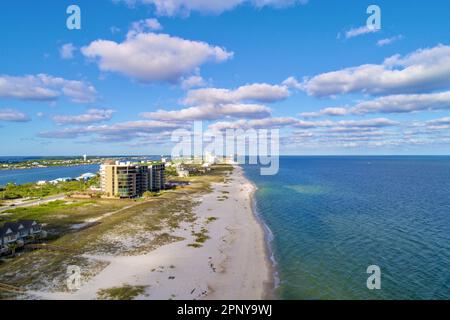 Vista aerea di Perdido Key Beach, Florida Foto Stock