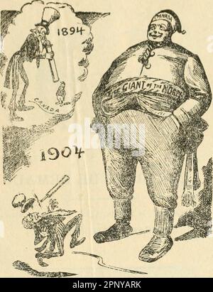 "Caricatura politique au Canada = caricatura politica della lancia libera in Canada" (1904) Foto Stock