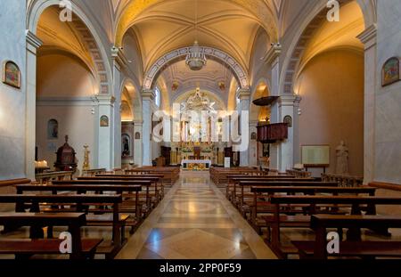 Interno Duomo di Pitigliano, Toscana, Italia Foto Stock