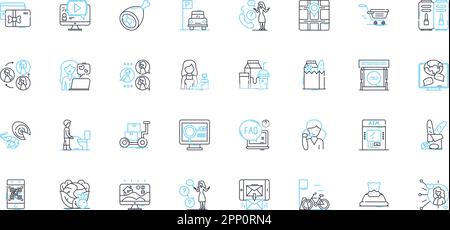 Computer helper icone lineari set. Driver, firewall, antivirus, malware, spyware, Adware, vettore di linea del Registro e segni di concetto. Backup, Nerk Illustrazione Vettoriale
