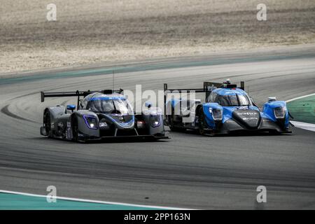 17 CHILA Adrien (fra), SIEBERT Marcos (arg), GARCIA Alejandro (mex), Cool Racing, Ligier JS P320 - Nissan, action 25 SIMPSON Kyffin (usa), ALLEN James (aus), LYNN Alexander (gar), Algarve Pro Racing, Oreca Gibson 07 - Gibson, azione durante la 4 ore di Barcellona 2023 1st° round della 2023 European le Mans Series sul circuito di Barcellona-Catalunya dal 21 al 23 aprile 2023 a Montmelo, Spagna - Foto: Xavi Bonilla/DPPI/LiveMedia Foto Stock