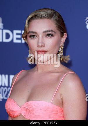 Londra, Regno Unito. 07th Ott 2022. Florence Pugh partecipa al 'The Wonder' UK in prima assoluta durante il BFI London Film Festival 66th al Royal Festival Hall di Londra. (Foto di Fred Duval/SOPA Images/Sipa USA) Credit: Sipa USA/Alamy Live News Foto Stock