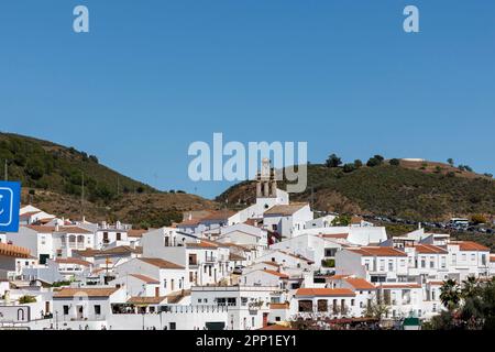 Panorama del villaggio di Sanlucar de Guadiana, una provincia di Huelva, Andalusia, Spagna. Foto Stock