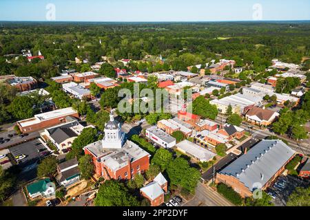 Madison, Georgia, USA, si affaccia sul centro storico. Foto Stock