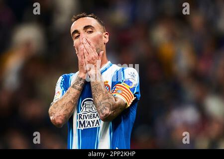 Cornellà de Llobregat, Spagna. 21st Apr 2023. Sergi Darder di RCD Espanyol Credit: Saolab/Alamy Live News Foto Stock