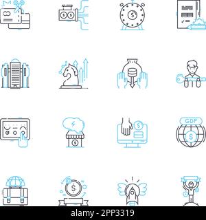 Set di icone lineari per la comunicazione Internet. Online, connettività, social, digitale, collaborazione, Messaggi, vettore di linea di condivisione e segnali concettuali. Nerk Illustrazione Vettoriale
