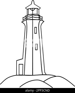 Icona faro. Illustrazione del concetto vettoriale per la progettazione. Illustrazione Vettoriale