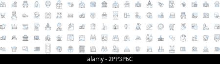 Collezione intelligente di icone della linea Home. Automazione, intelligente, connesso, efficiente, controllo, Illustrazione lineare e vettoriale sicura e confortevole. Convenienza Illustrazione Vettoriale