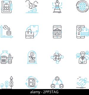 Set di icone lineari social nerk. Comunità, connettività, interazione, condivisibilità, viralità, Nerk, vettore di linea di amicizia e segnali di concetto Illustrazione Vettoriale