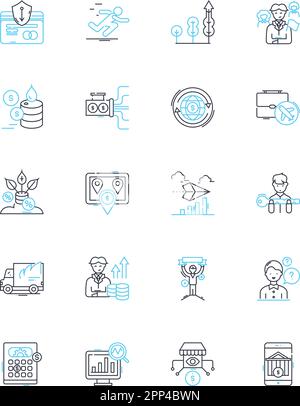 Set di icone lineari per la comunicazione Internet. Online, connettività, social, digitale, collaborazione, Messaggi, vettore di linea di condivisione e segnali concettuali. Nerk Illustrazione Vettoriale