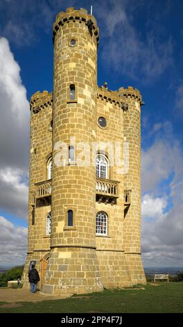 Broadway Tower, Cotswolds. 18th Century Fofolly, Broadway, Inghilterra Regno Unito Foto Stock