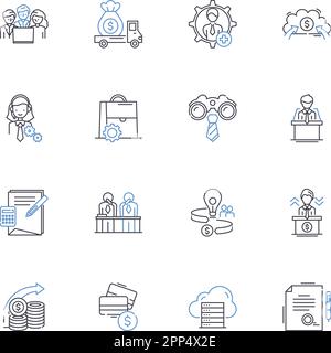 Collezione di icone della linea delle case intelligenti. Automazione, efficienza, connettività, sicurezza, convenienza, Interoperabilità, integrazione vettoriale e lineare Illustrazione Vettoriale