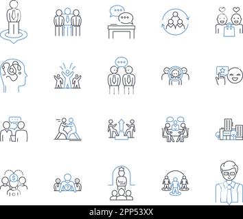 Collezione di icone della linea del seminario digitale. Webinar, virtuale, online, Cyber, tecnico, Apprendimento virtuale, vettore Internet e illustrazione lineare. E Illustrazione Vettoriale