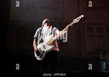 Glasgow, Regno Unito. 21st Apr, 2023. Scouting for Girls Performing at the OVO Hydro in Glasgow on His Marry Me Tour 2023 on the 21st April Credit: Glasgow Green at Winter Time/Alamy Live News Foto Stock