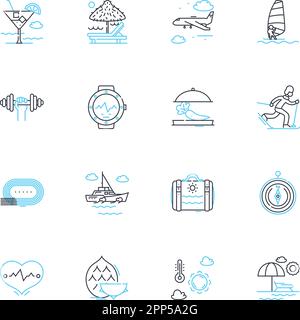 Set di icone lineari Clean Eating. Nutrizione, sano, organico, fresco, sano, RAW, Natural Line Vector e Concept Signs. Sostenibile, basato su impianti Illustrazione Vettoriale