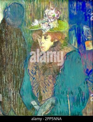 Henri de Toulouse-Lautrec - Jane Avril (tagliato) Foto Stock