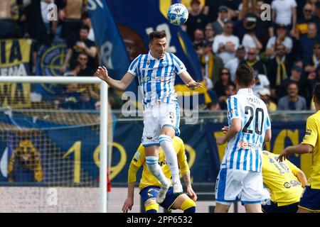 Gabriele Moncini (Spal) in occasione della Modena FC vs SPAL, partita italiana di calcio Serie B a Modena, 22 2023 aprile Foto Stock