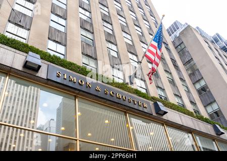 Simon and Schuster Corporate Headquarters a New York City, New York, USA, 21 agosto 2022. Foto Stock