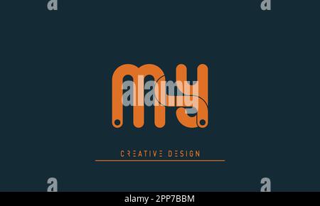 Lettere alfabetiche logo creativo moderno MY , YM Illustrazione Vettoriale