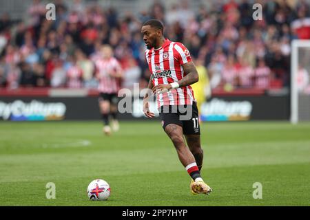 Londra, Regno Unito. 22nd aprile 2023; GTECH Community Stadium, Brentford, Londra, Inghilterra; Premier League Football, Brentford contro Aston Villa; Ivan Toney di Brentford Credit: Action Plus Sports Images/Alamy Live News Foto Stock