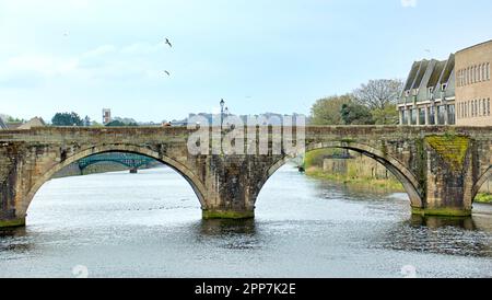 Old Bridge Of Ayr over The River Ayr Stock Photo