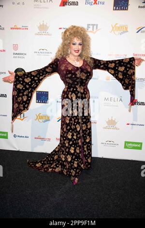 Calcar, Germania. 22nd Apr, 2023. Laudator Gloria GREY, attrice e cantante, Die Goldene Sonne 2023, il 22 aprile 2023 a Wunderland Kalkar, Credit: dpa/Alamy Live News Foto Stock