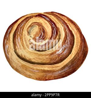 Illustrazioni vettoriali acquerelli di gustosa pasticceria. Serie di illustrazioni di prodotti da forno Illustrazione Vettoriale